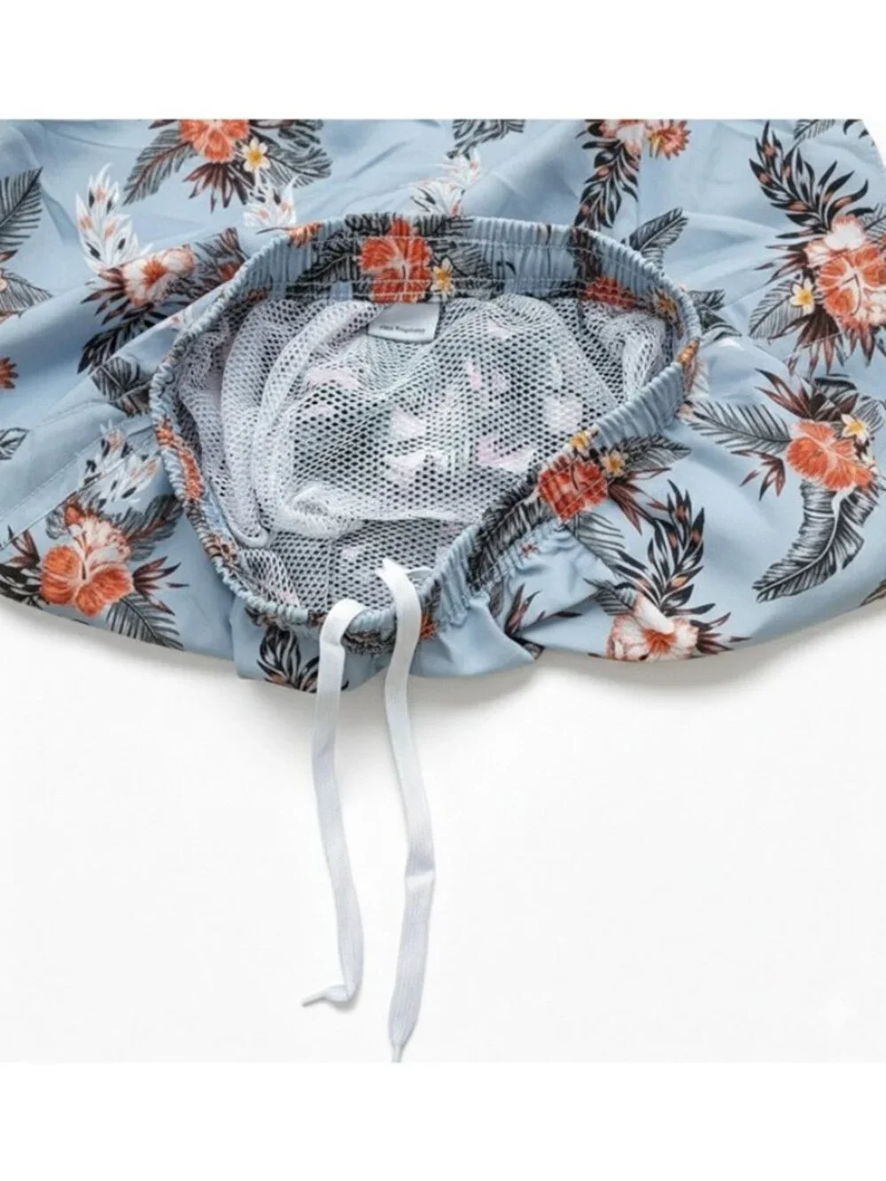 Men's Quick Dry Swim Trunks, Tropical Floral Pattern, P33 - Picture 2 of 4